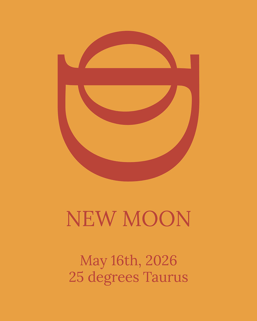 New Moon in Taurus at 25 degrees on May 16, 2026