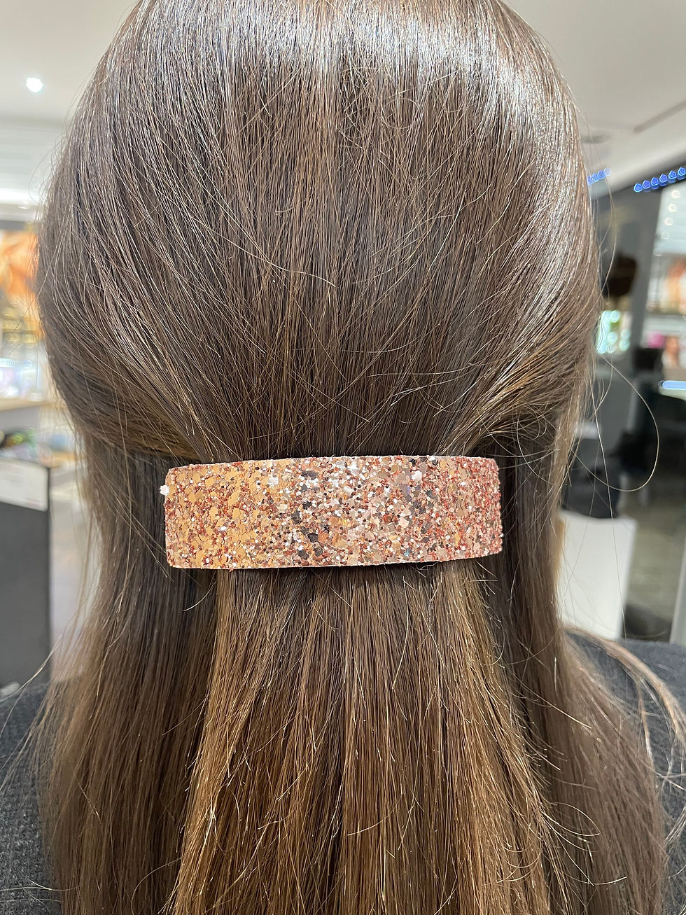 Miniature : Barrette Alba abricot