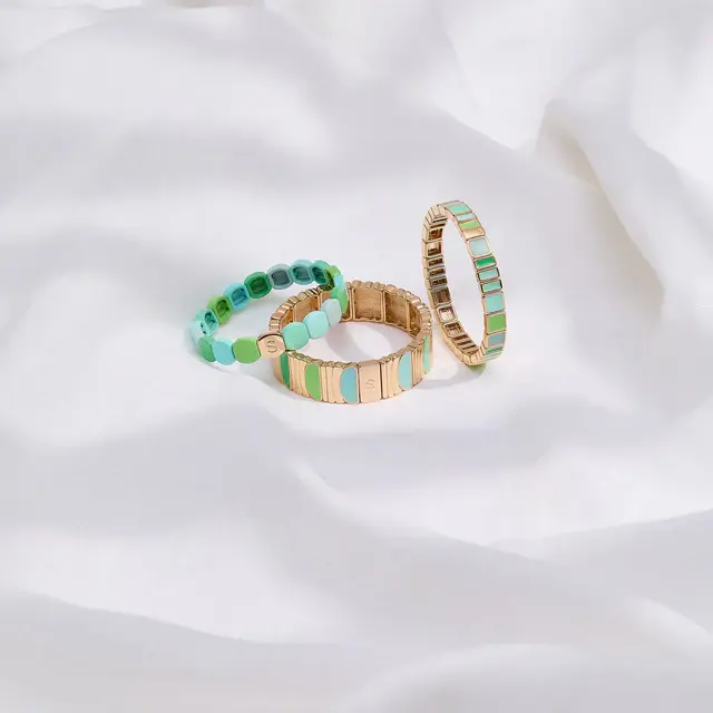 Miniature : Bracelet Simone à Bordeaux carré serti voyage