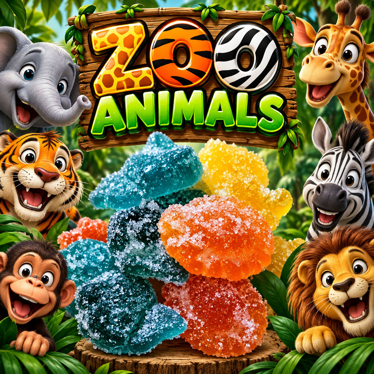 Zoo animals 600 mg full spectrum extract Gummies