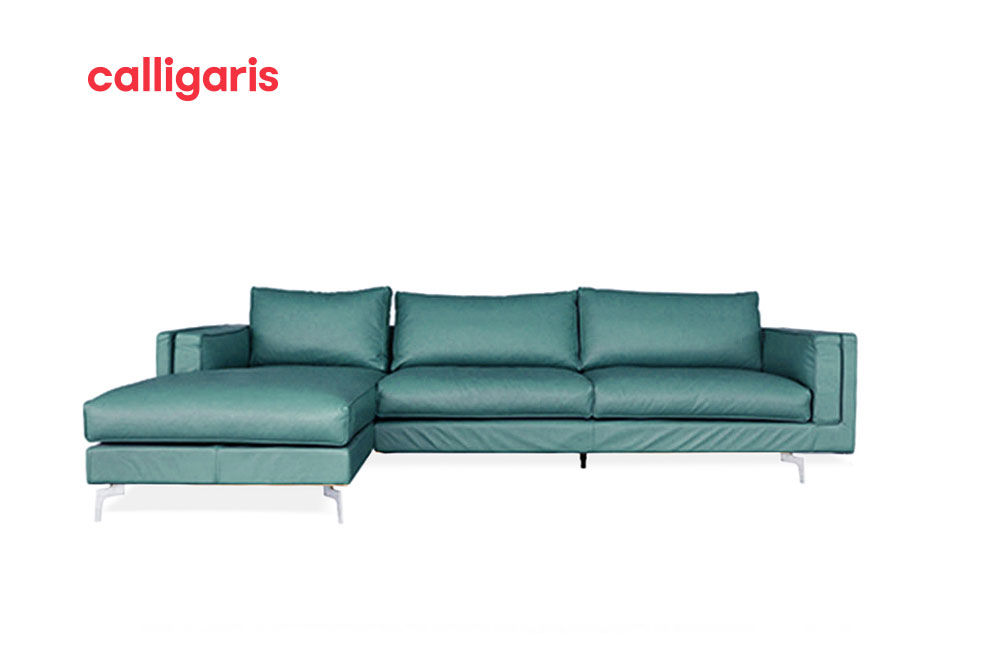 Sofa góc phải Metro hiện đại da Blu.Pet