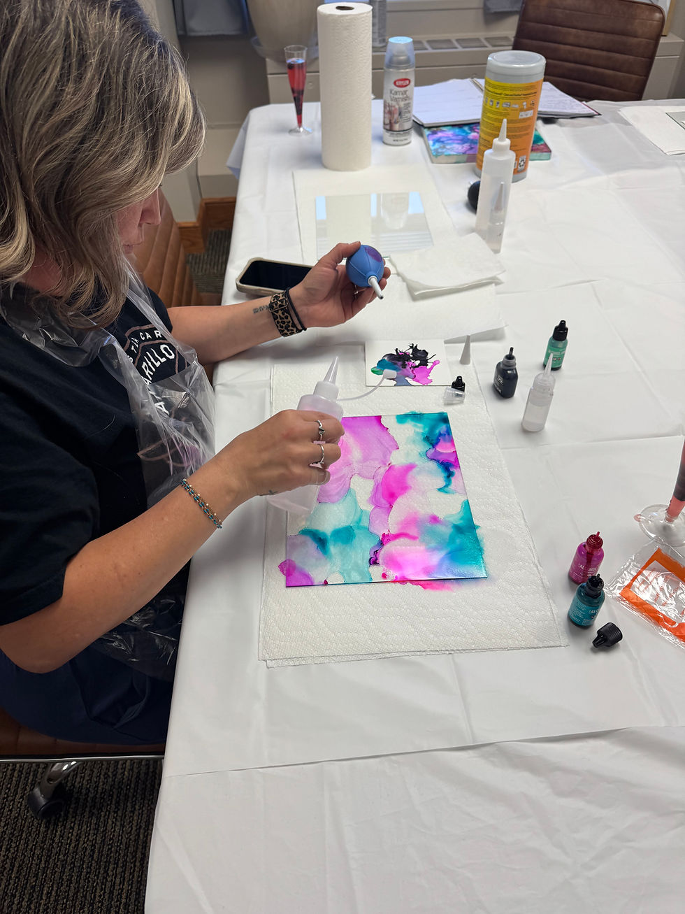 CB Glow Night Mini Alcohol Ink Workshops