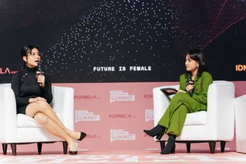 Karin Novilda and Cia Wardhana talking about the key to viral content creation.jpg