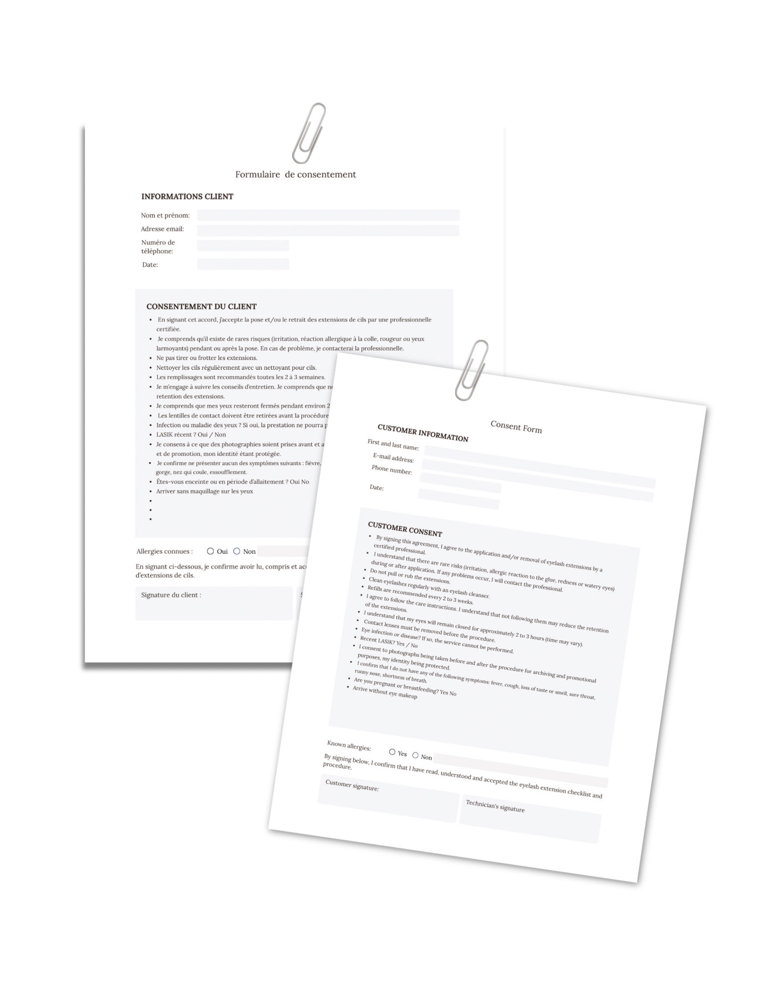 Consent forms