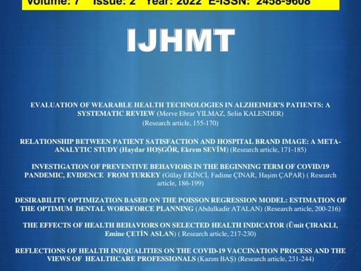 The International Journal of Health Management and Tourism published volume 7, issue 2.