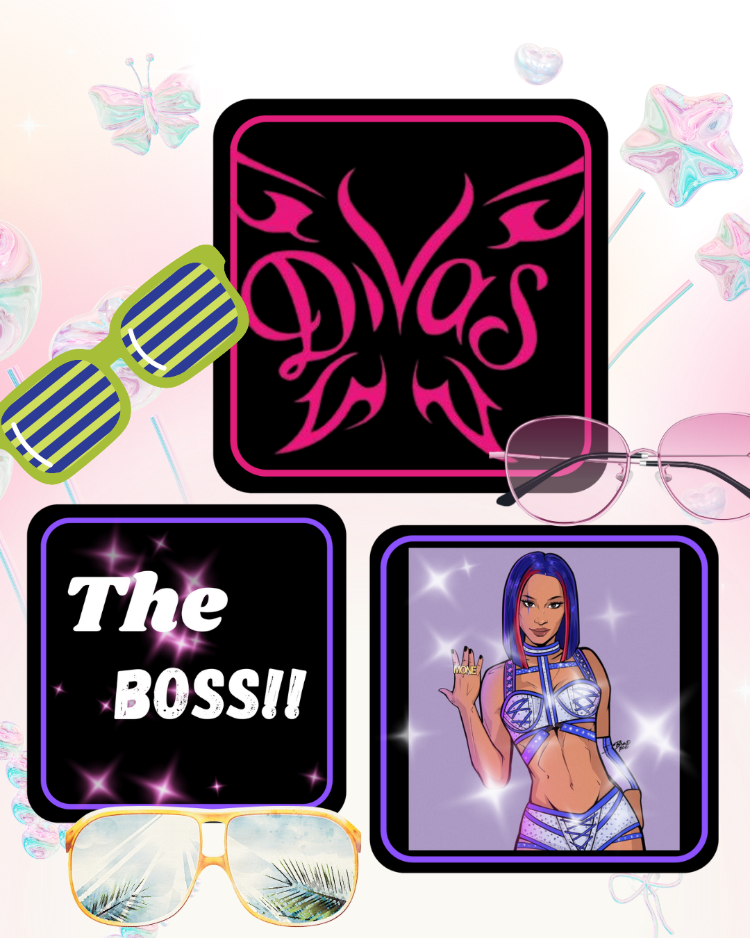 Photo Booth Wrestling Diva's Collection