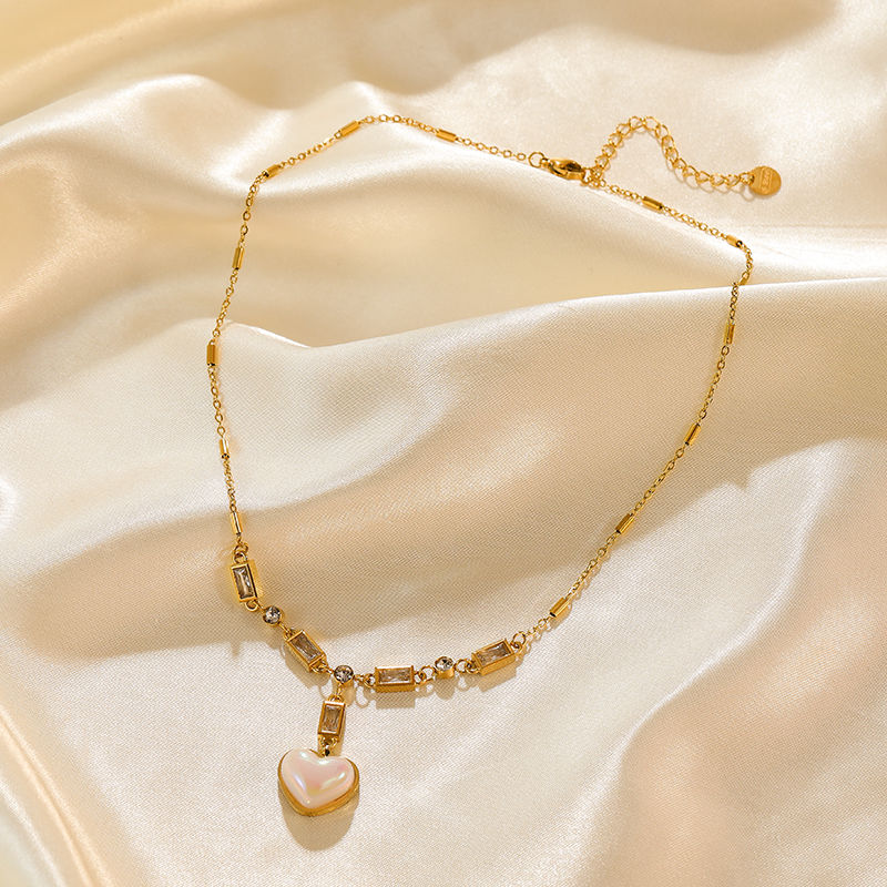 Thumbnail: EILIECK 316L Stainless Steel Gold Color Hollow Ball Beads Pendant Necklace For W