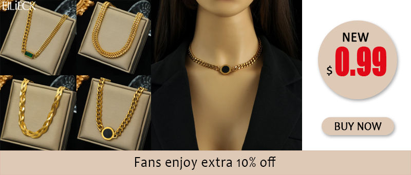 Thumbnail: EILIECK 316L Stainless Steel Gold Color Hollow Ball Beads Pendant Necklace For W