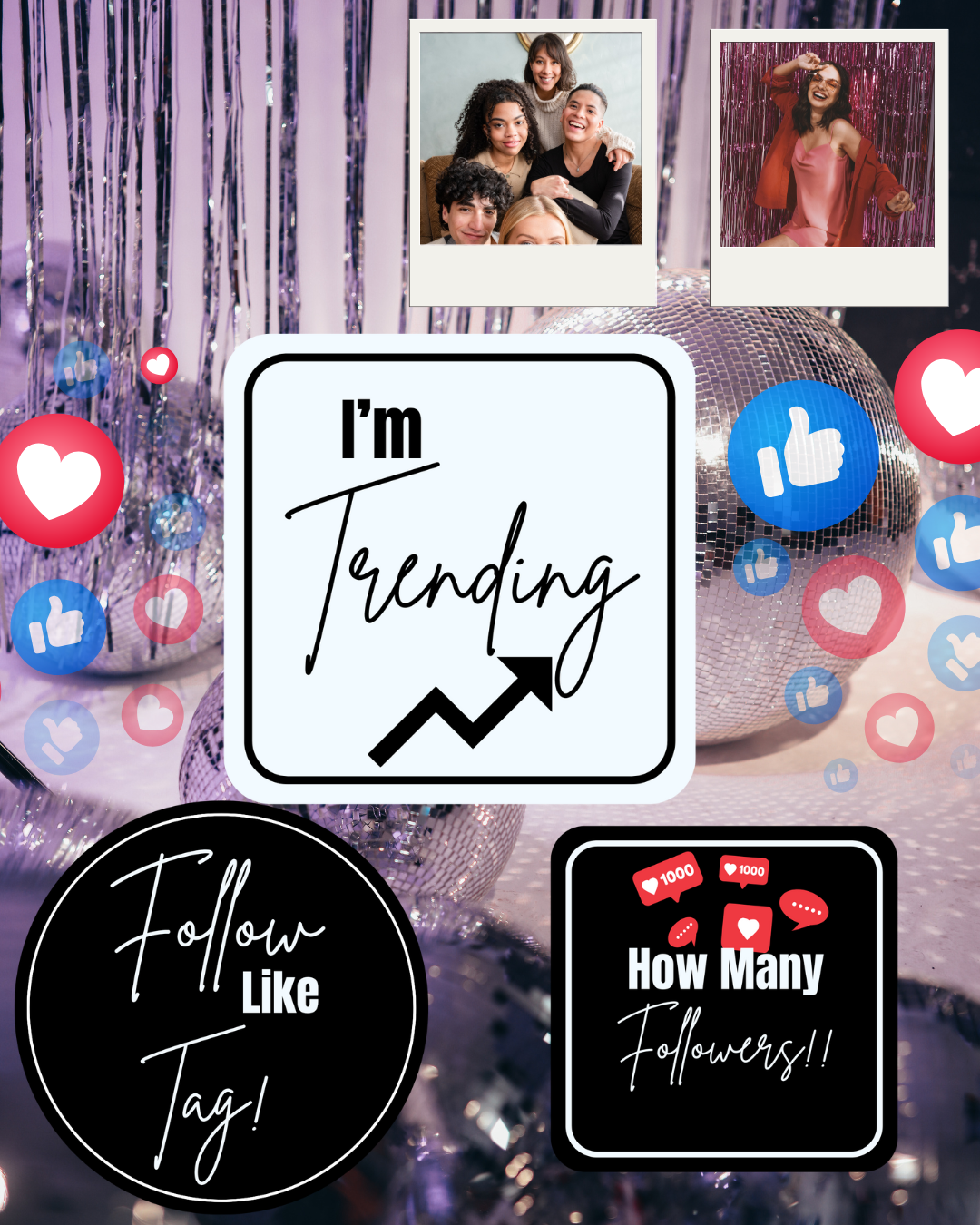 Photo Booth Props Social Media Collection