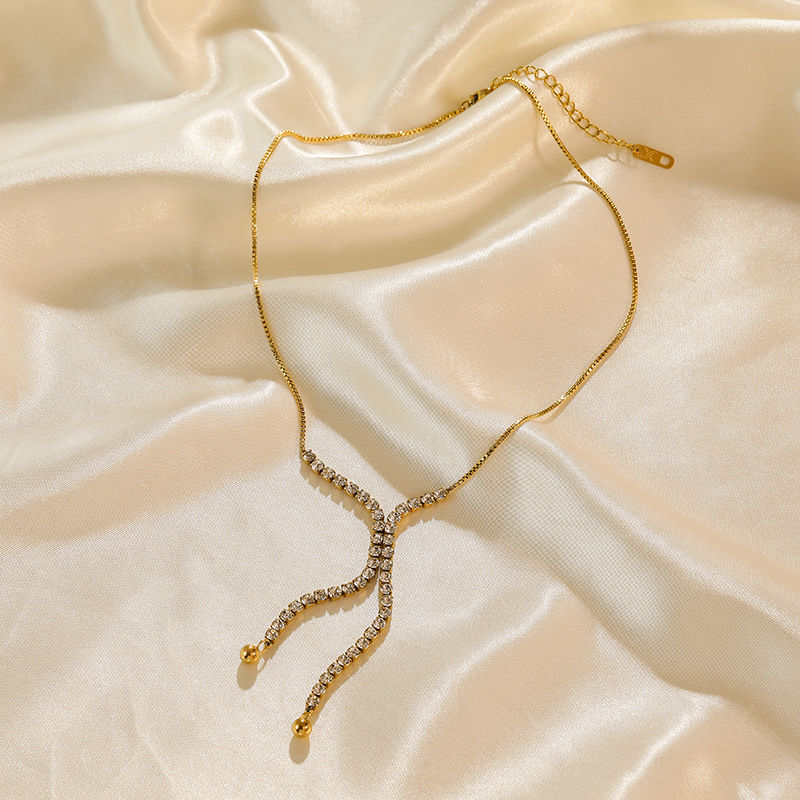 Thumbnail: EILIECK 316L Stainless Steel Gold Color Hollow Ball Beads Pendant Necklace For W