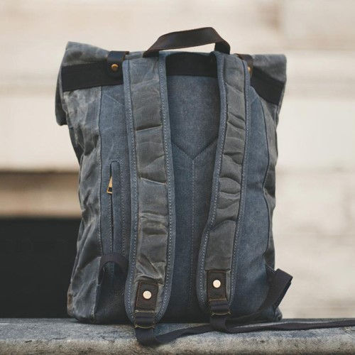 Thumbnail: Waxed Canvas Rolltop Backpack