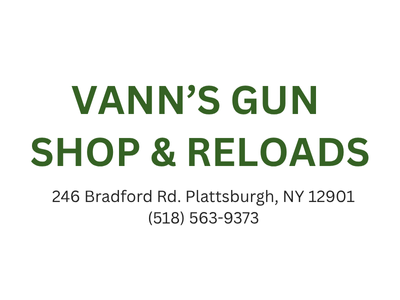 Vann's Gun Shop and Reload logo because they are sponsors of Palmer Brook Sportsman's Club