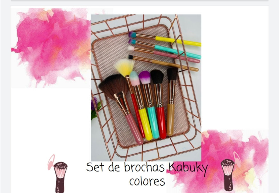 Set de brochas Kabuky colores
