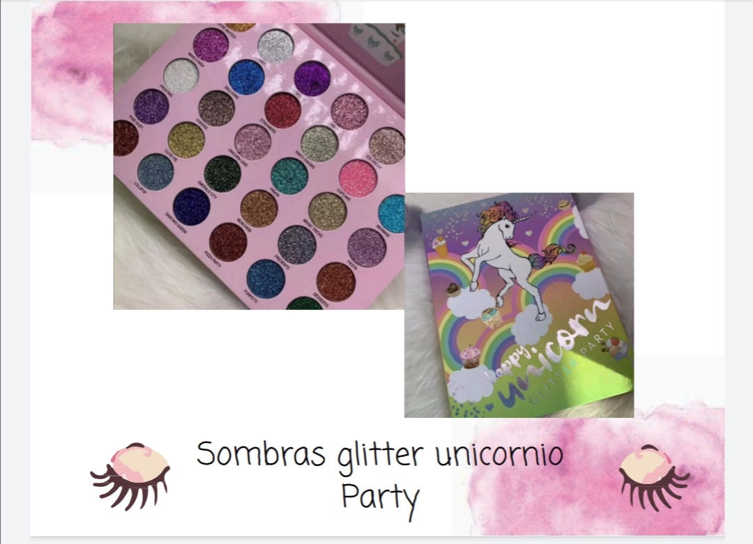 Sombras glitter unicornio Party