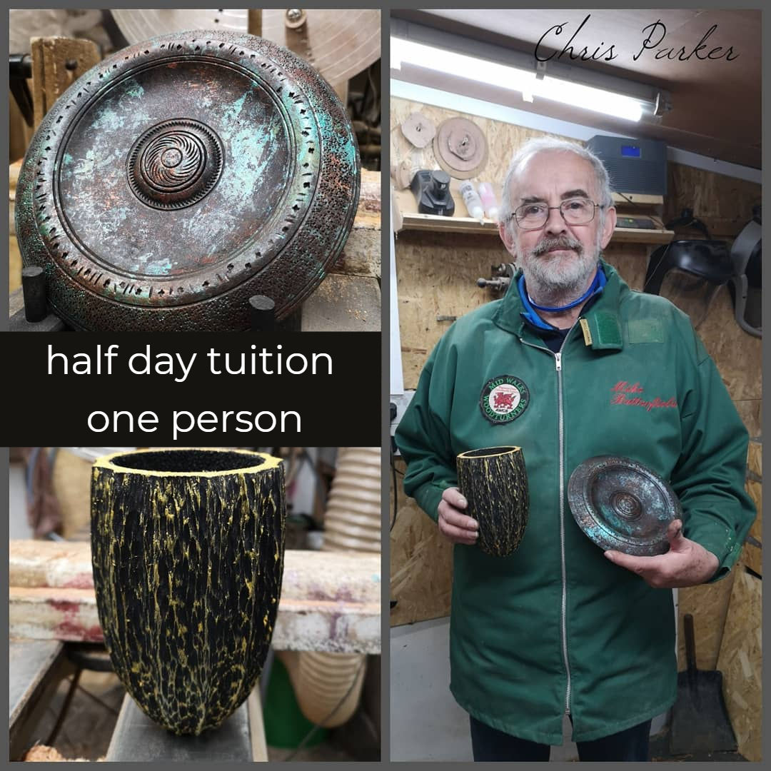 1 Person half day woodturning tuition