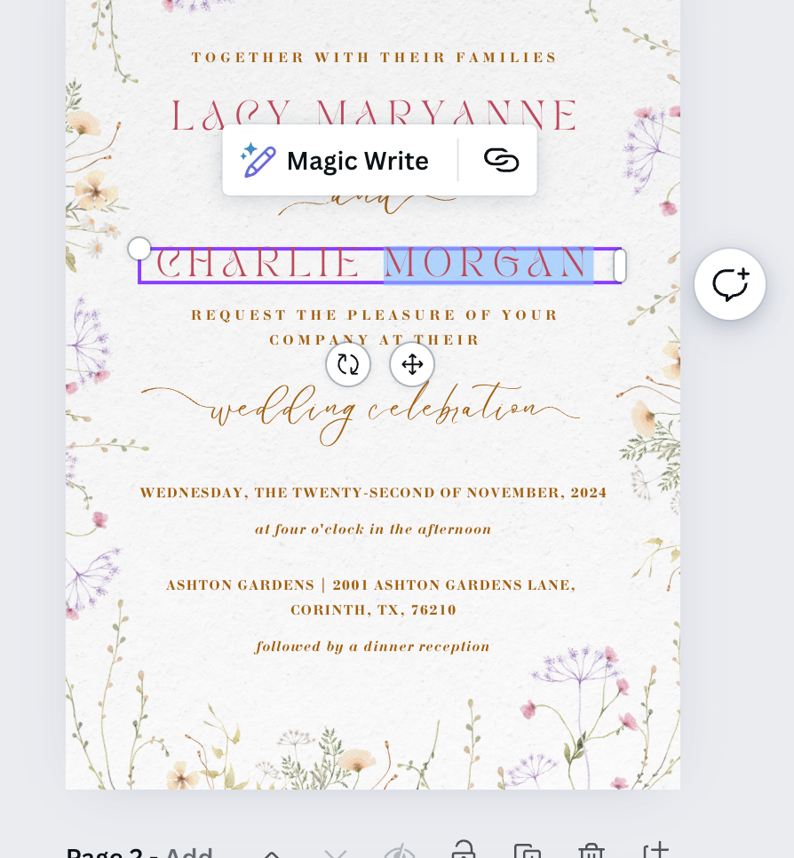 Thumbnail: Garden Wedding Invitation