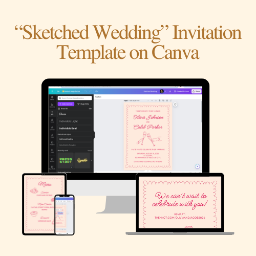 Thumbnail: Sketched Wedding Invitation