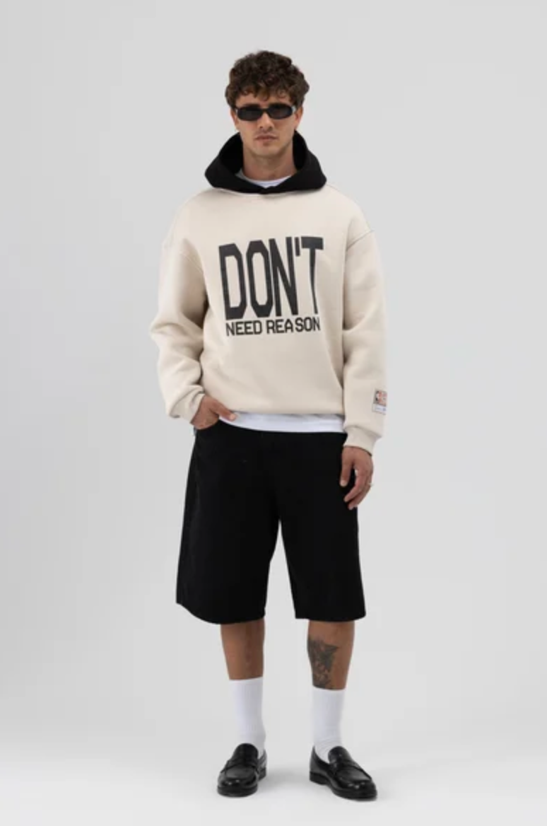 Küçük resim: ÇİFT RENK BASKILI OVERSİZE SWEATSHİRT TAŞ