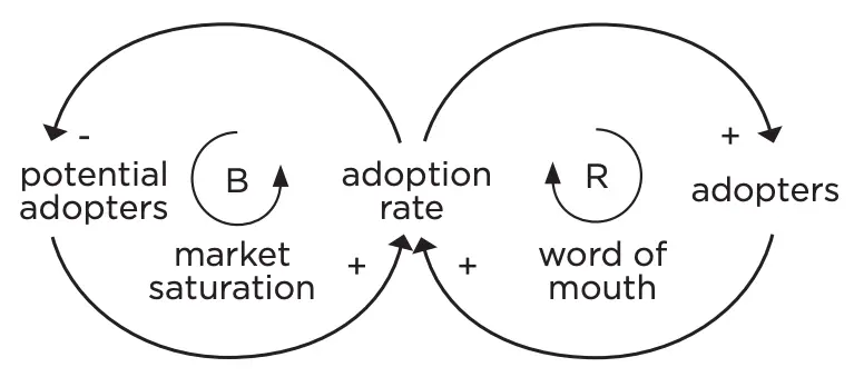 Figure 8.18: Reinforcing and Balancing Feedback Loops