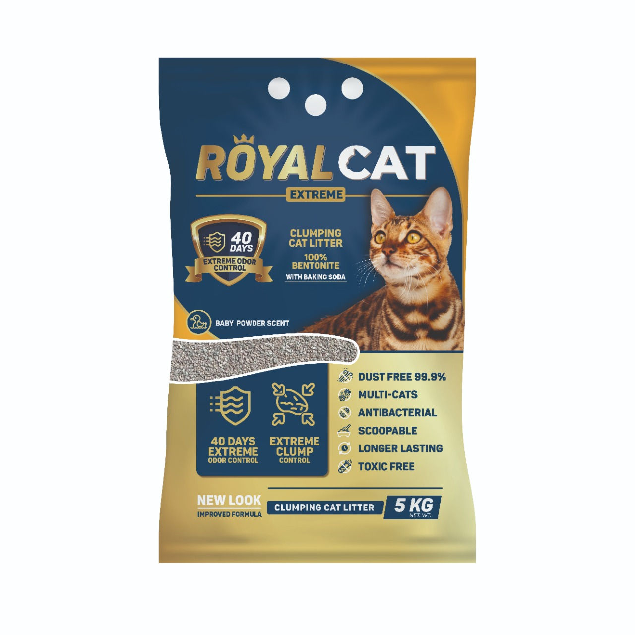 Arena para gato royal cat aroma bebé