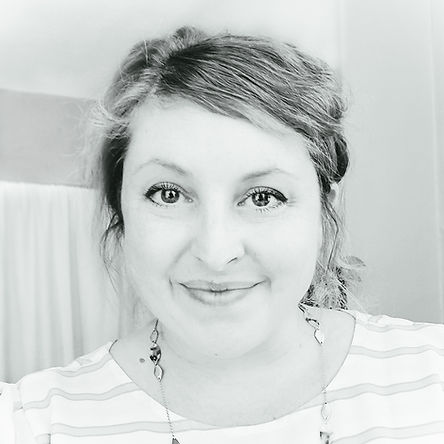 Black and white profile photo of Jen Kirby