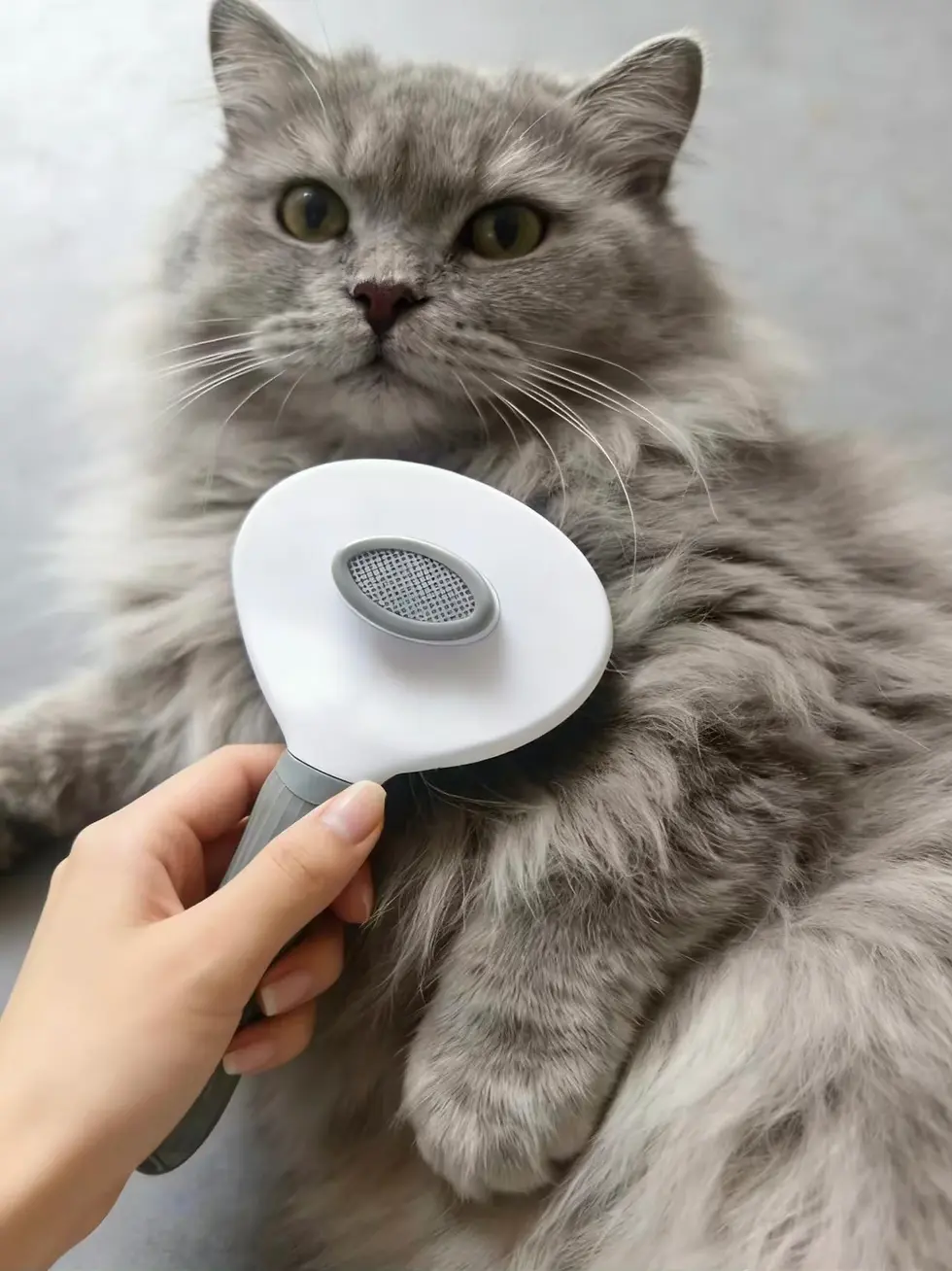 Thumbnail: Pet Grooming Brush - Self Cleaning Dog/Cat Hair Remover Comb | Best Shedding