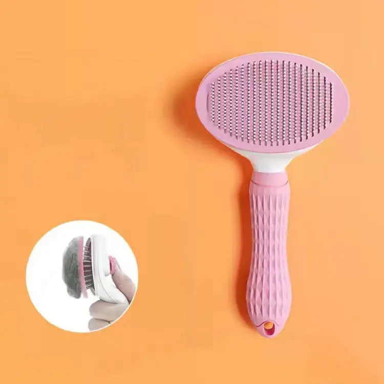 Thumbnail: Pet Grooming Brush - Self Cleaning Dog/Cat Hair Remover Comb | Best Shedding