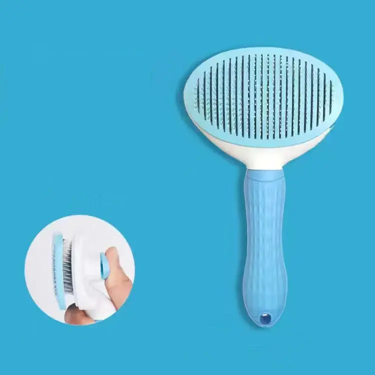 Thumbnail: Pet Grooming Brush - Self Cleaning Dog/Cat Hair Remover Comb | Best Shedding