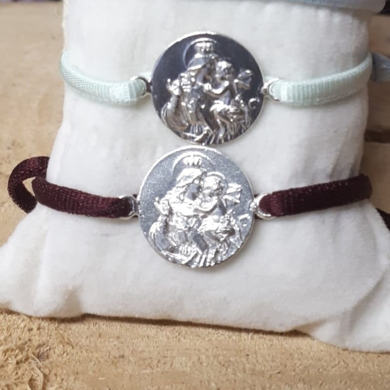 Pulsera escapulario plata