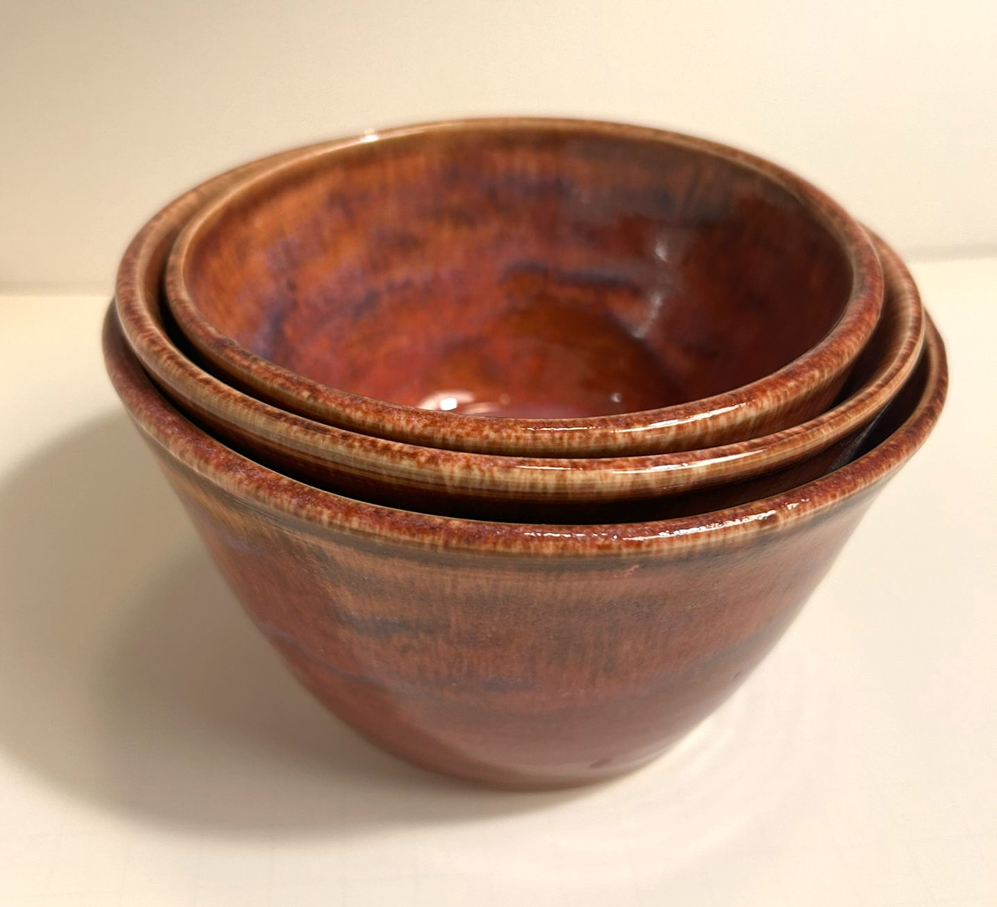 Three bowl plum set