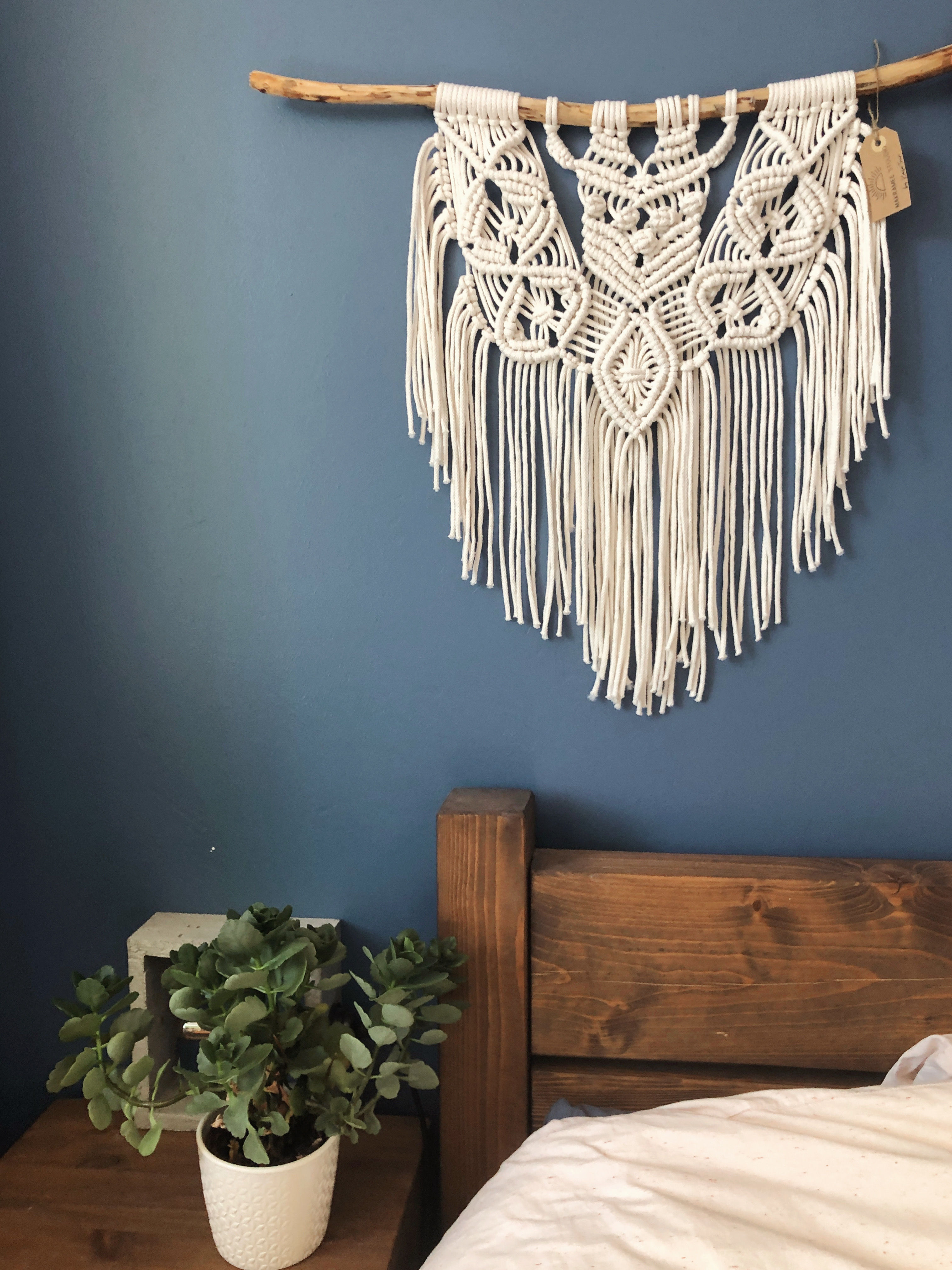 Makramee seinaehe, naturaalvalge - Makramee Stuudio by Kaisa-Triin