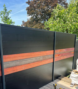 Cloture Padouk/aluminium