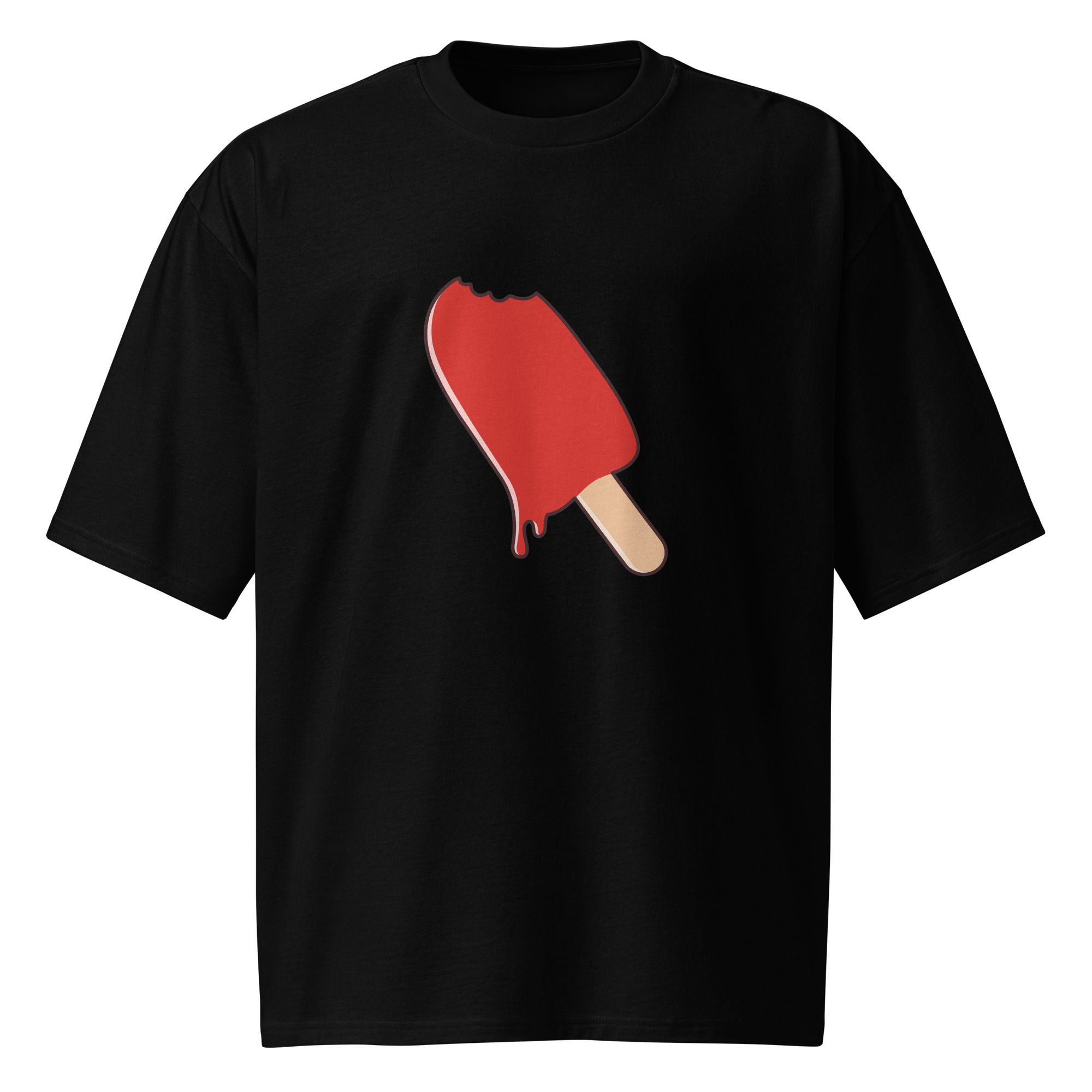 Oversized Heavyweight T-shirt (Red Ice Cream)
