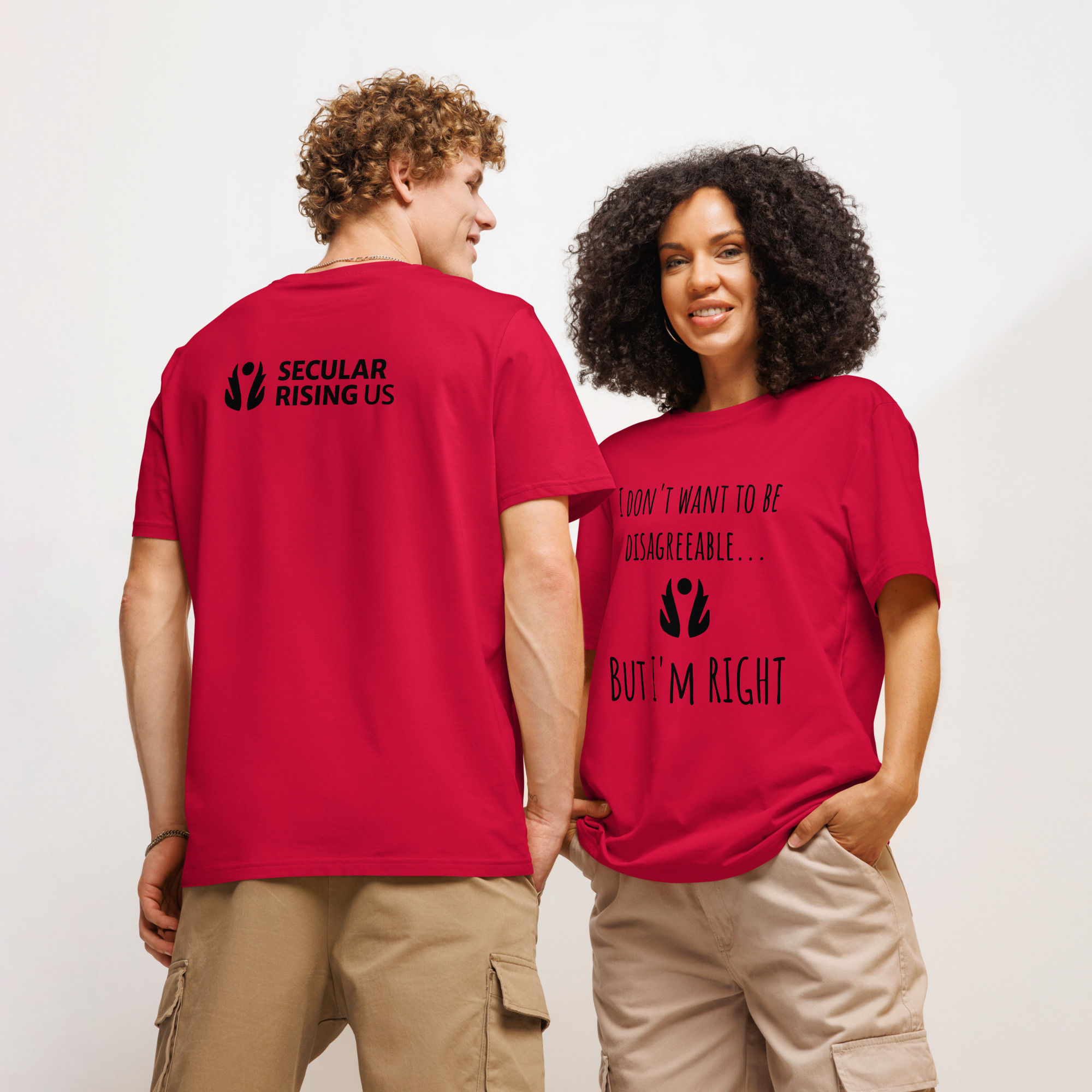 Unisex organic ribbed neck t-shirt