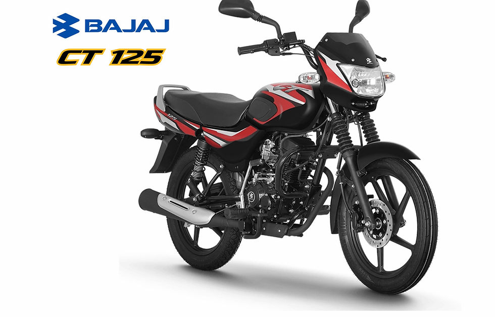 moto bajaj modelo ct 125 de color negro