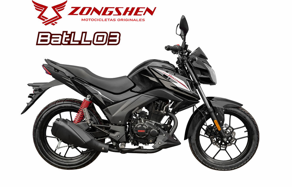 motocicleta zongshen modelo batllo 150 de color negro