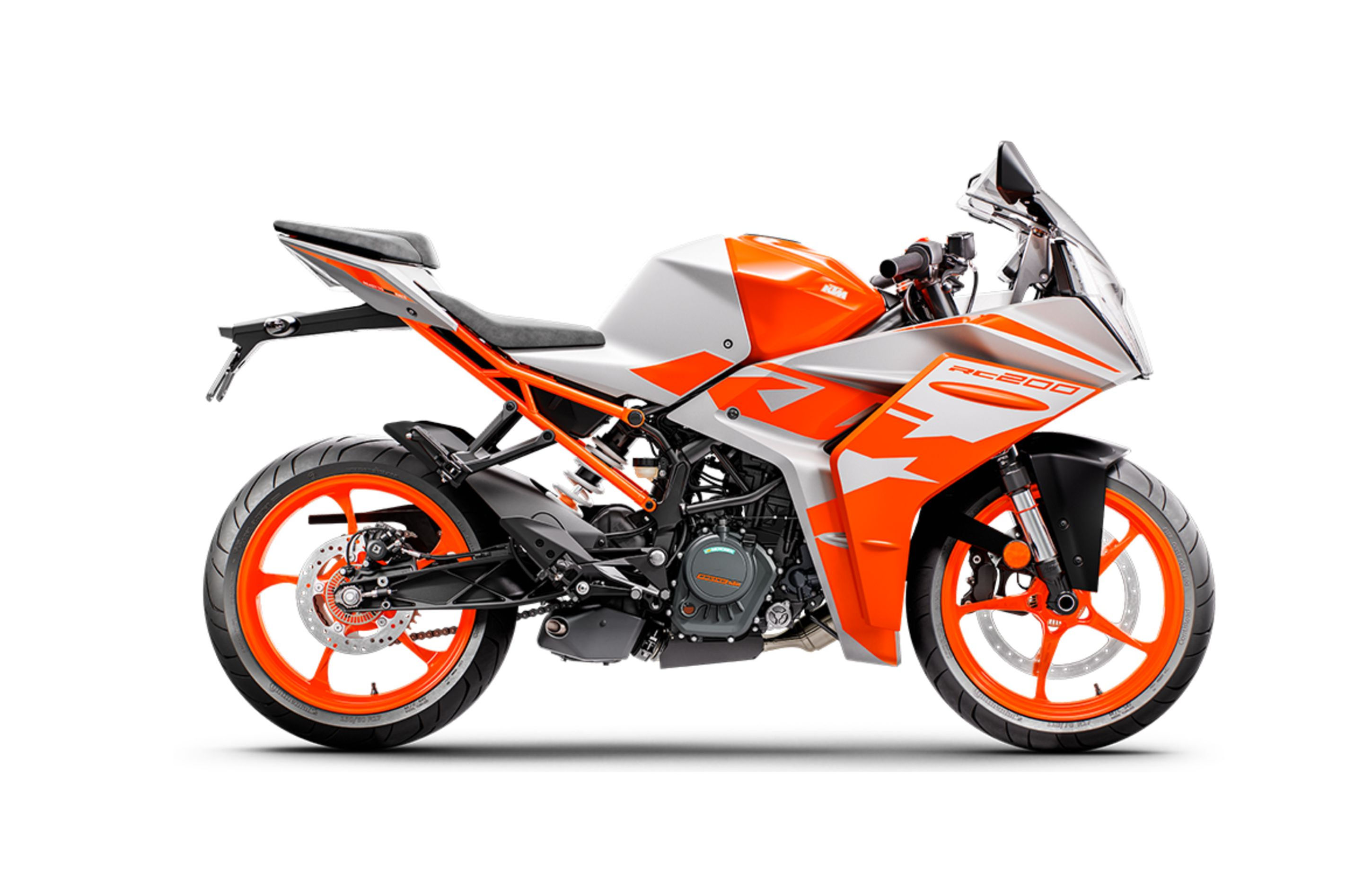 ktm deportiva rc200 blanco anaranjado