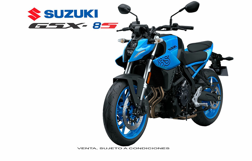 motocicleta suzuki gsx 8s azul 2025 imagen frontal izquierdo