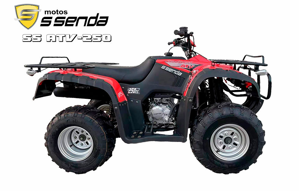 cuatrimoto de caja mecanica con cardan ssenfa modelo ss atv250 rojo