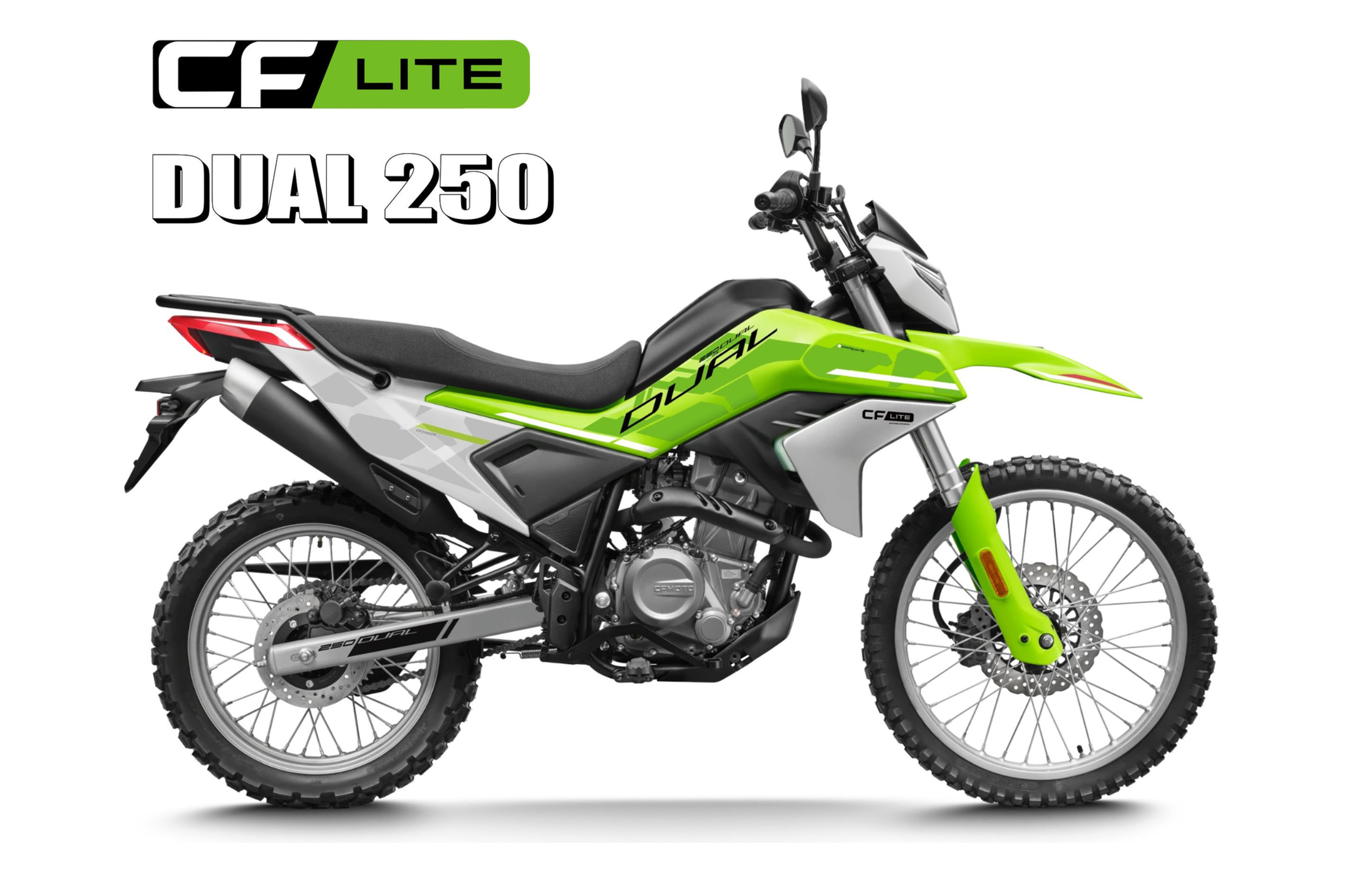 motocicleta cflite 250dual color verde