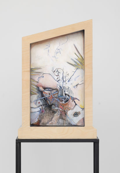 Hili Lew Greenfeld
Pedagogy of the Oppressed, 2025
Object: mixed media on wood and metal legs
Photography: Tal Nissim