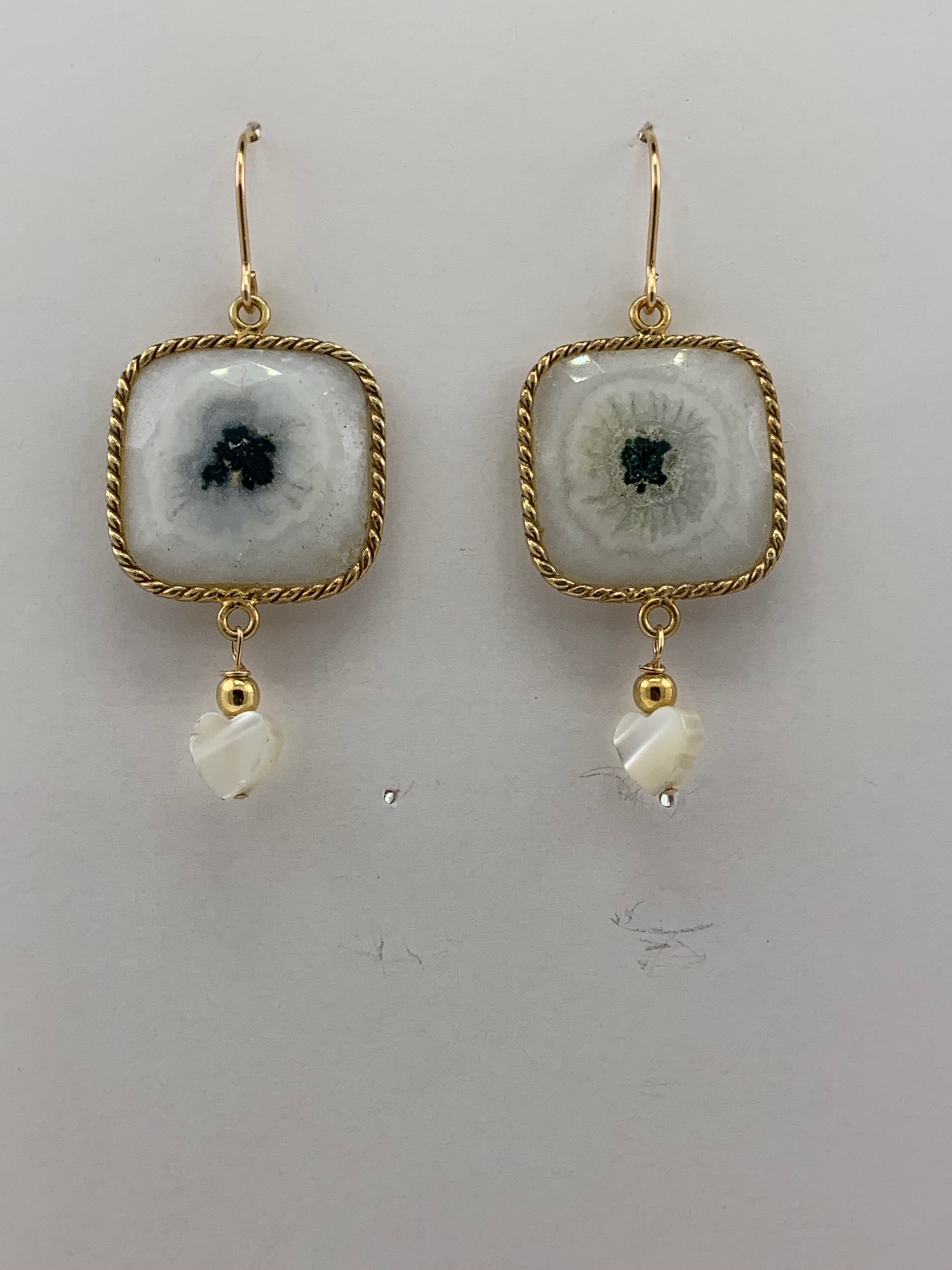 White Agate in Vermeil w/14K G/F