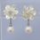 Thumbnail: Freshwater and Mother of Pearl Flower w/CZ on Sterling Silver