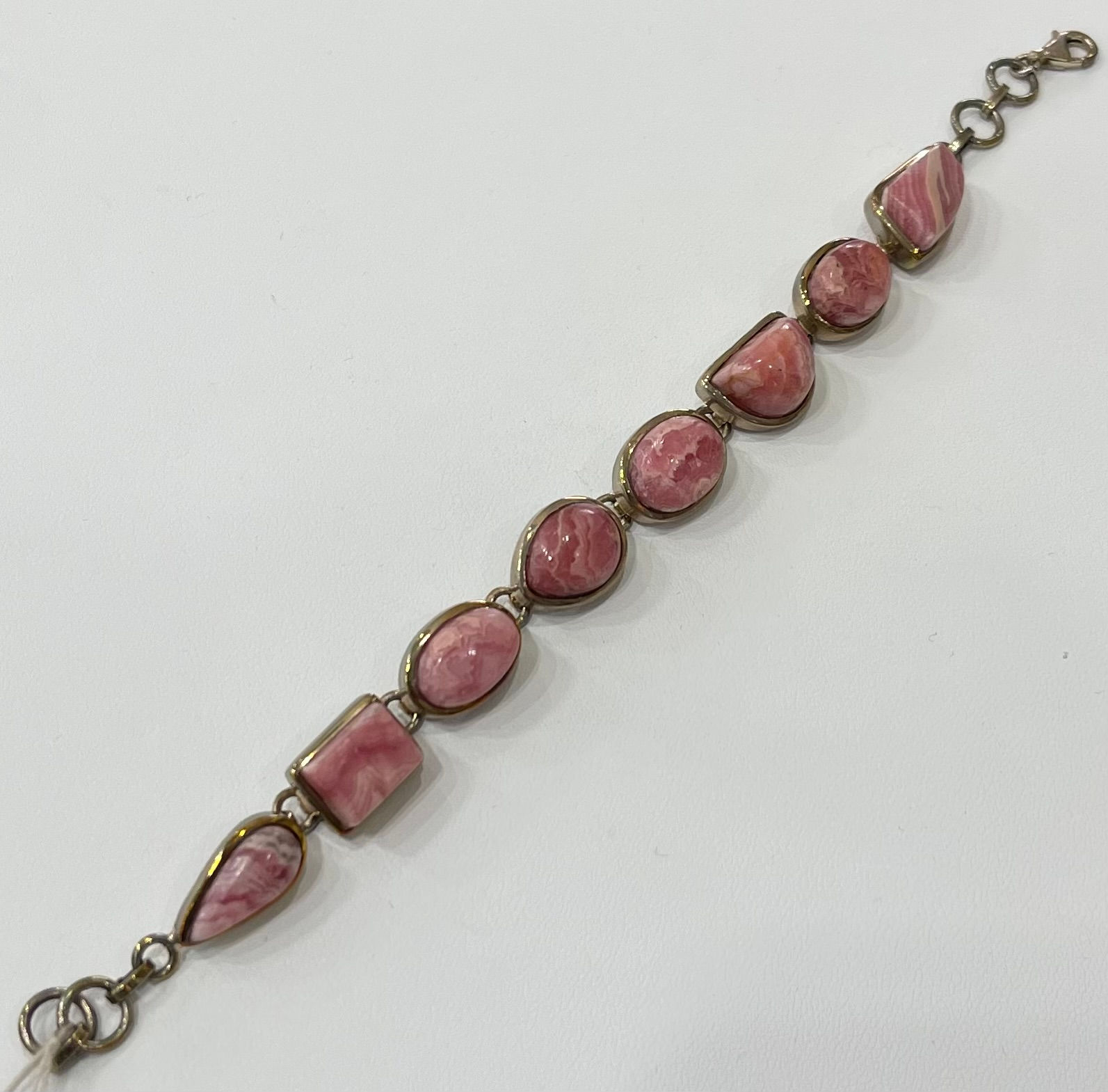 Rhodochrosite Sterling Silver Bracelet