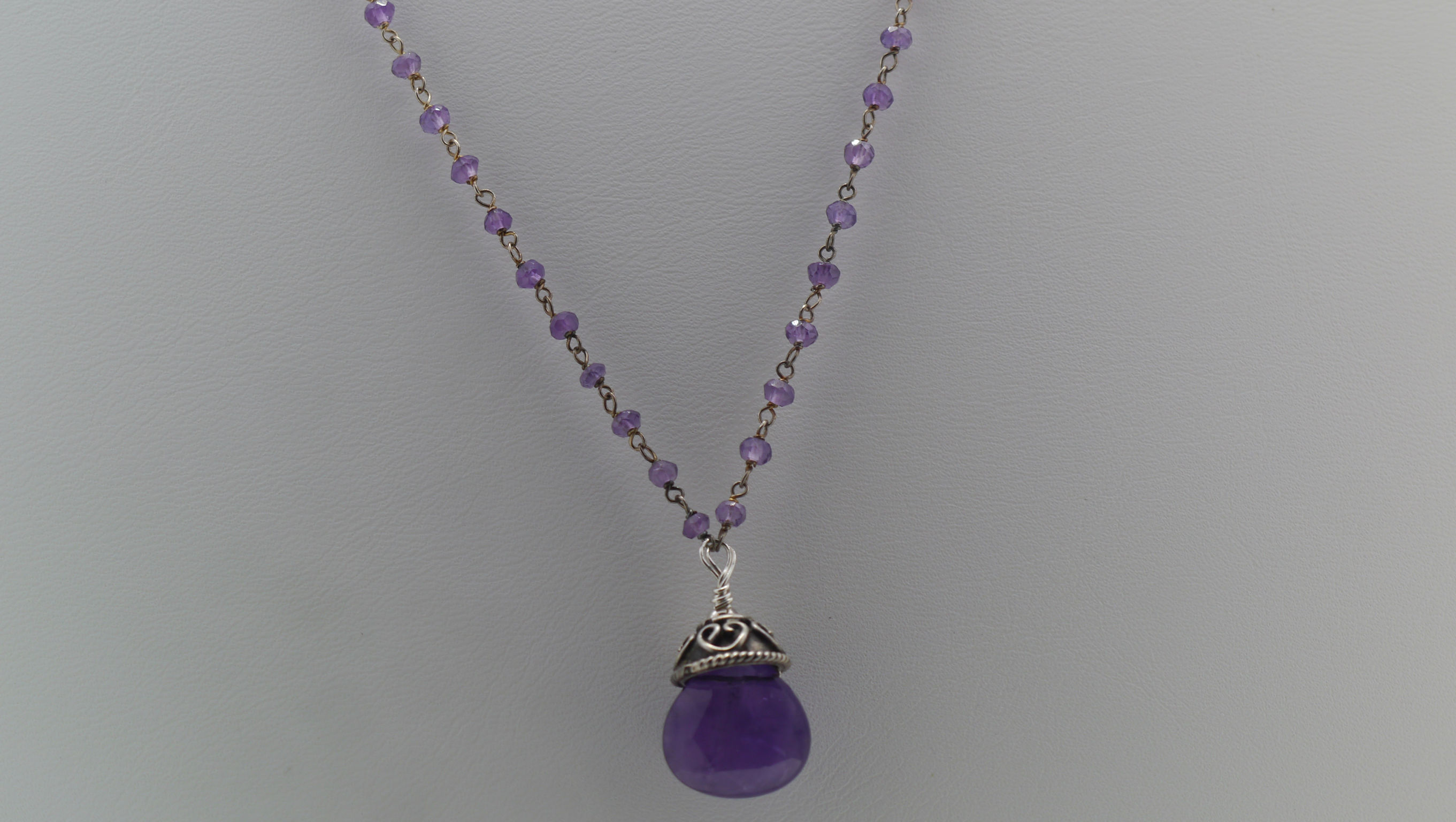 Faceted Amethyst Necklace