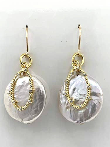 Thumbnail: Lustrous Coin Pearls with Vermeil and 14K G/F