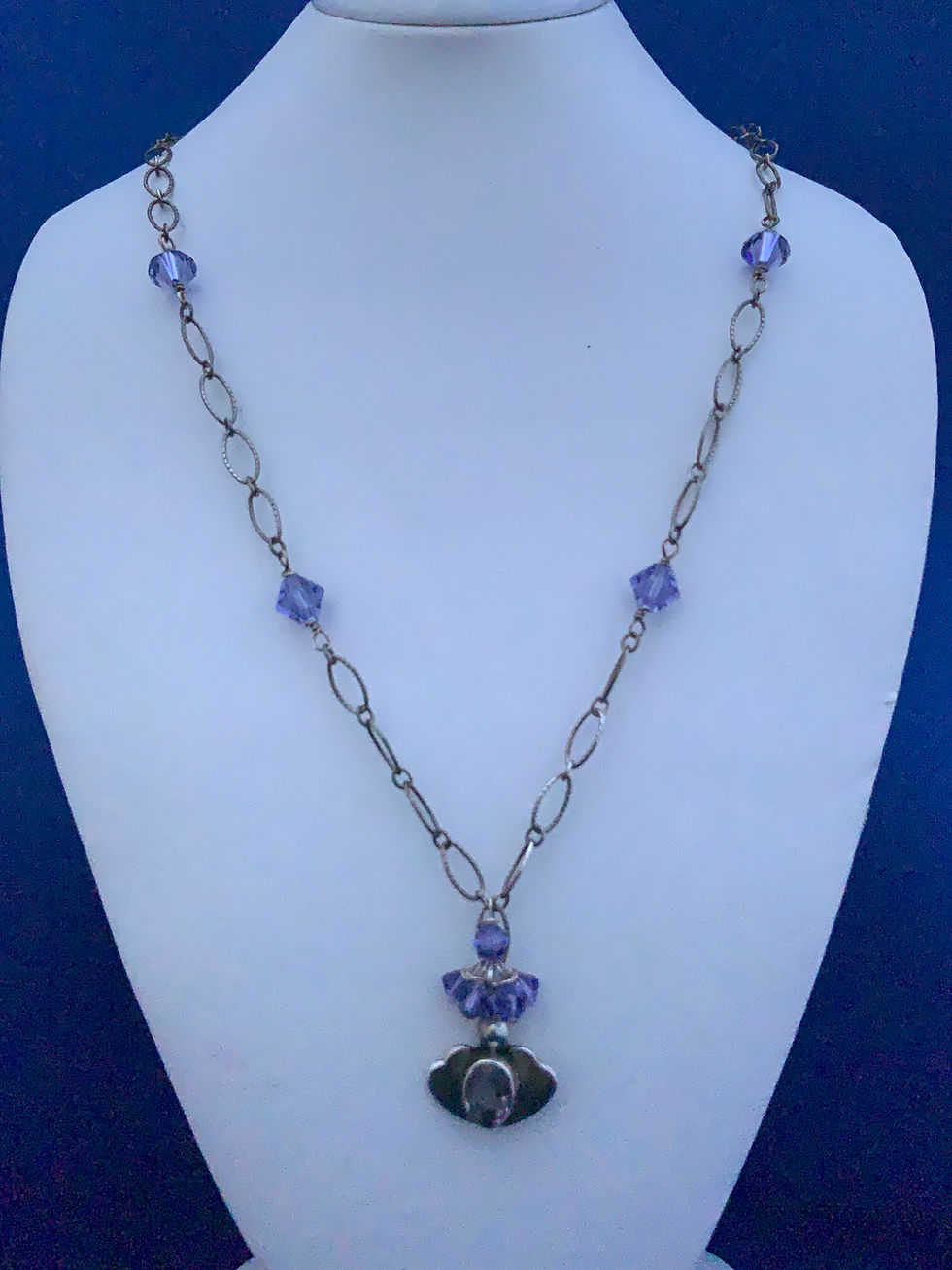 Thumbnail: Swarovski Crystal Amethyst on Sterling Silver