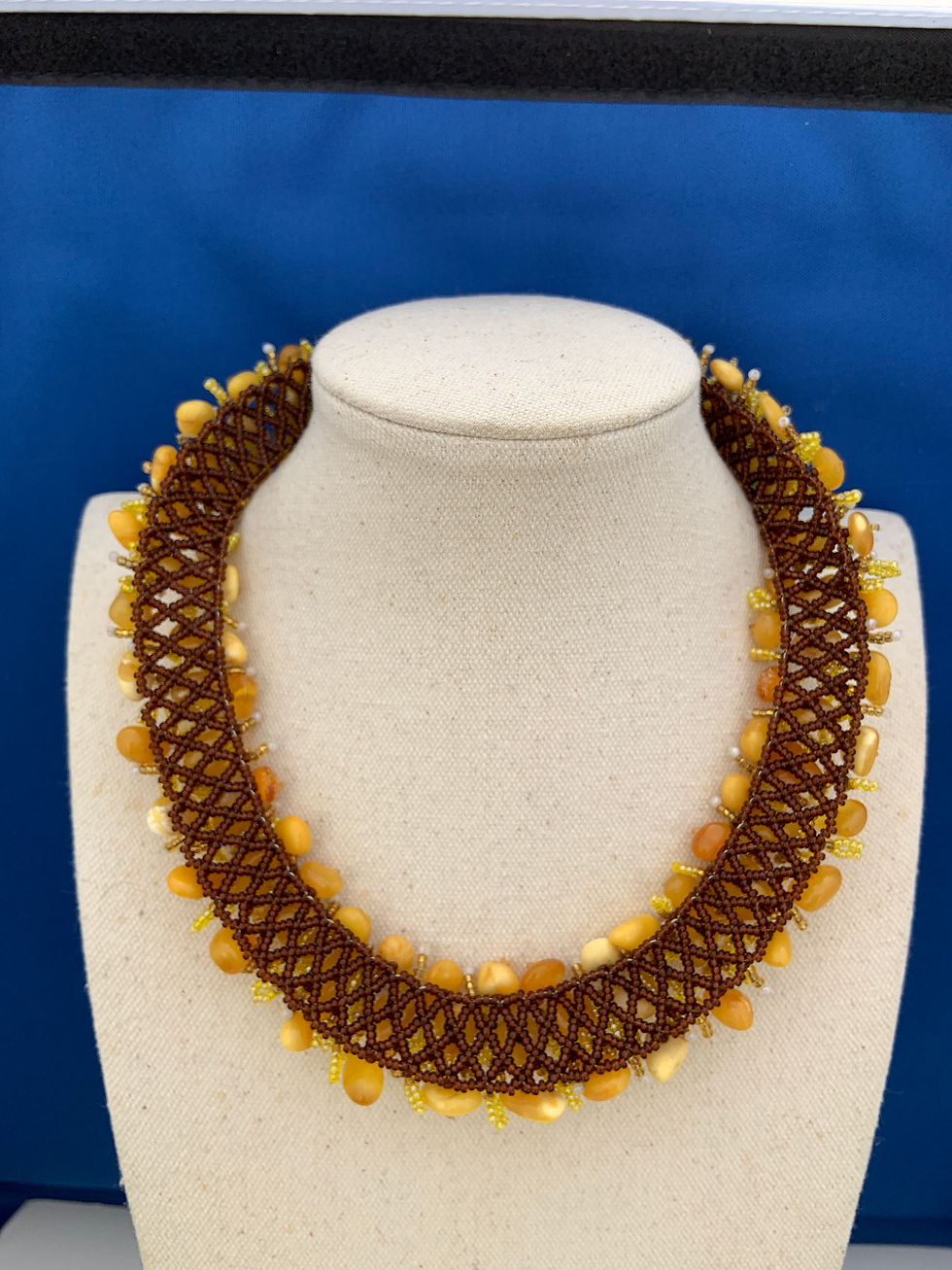 Thumbnail: Woven Amber Necklace