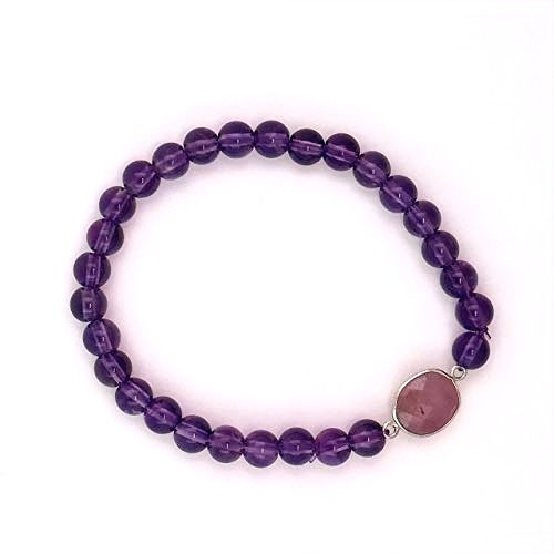 Thumbnail: Amethyst with Ruby Bracelet