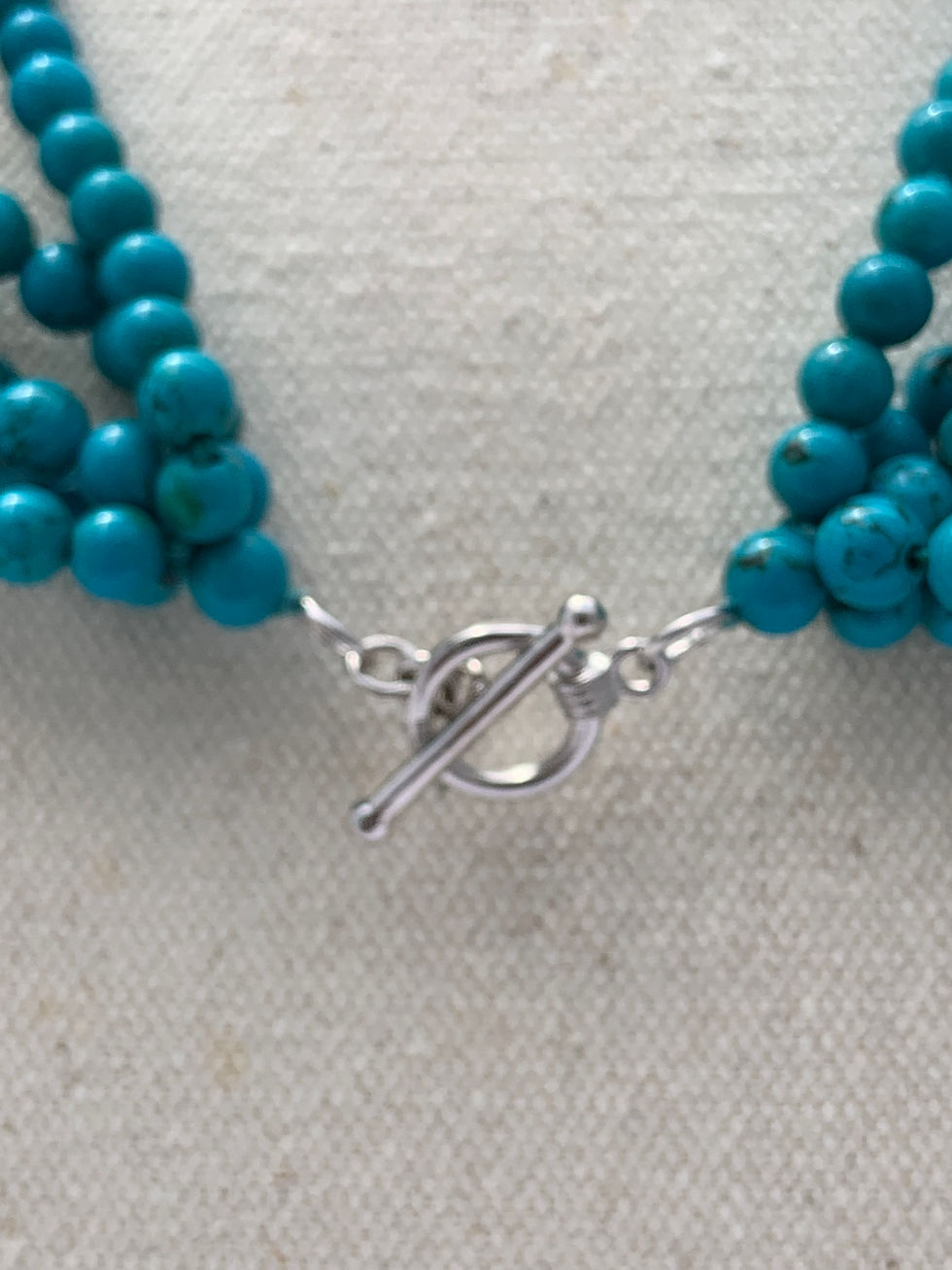 Thumbnail: Turquoise with Cubic Zircon on Sterling Silver
